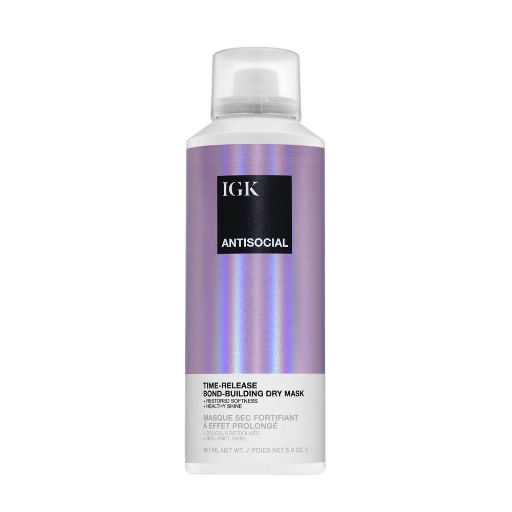 IGK ANTISOCIAL Overnight Bond Building Dry Hair Mask Smooths Repairs 5 oz New